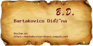 Bartakovics Diána névjegykártya